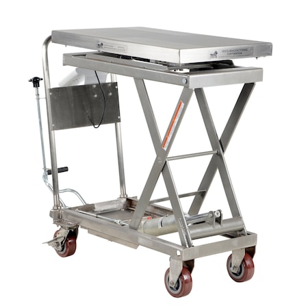 Vestil Partially SS Cart, Scale, 500 lb., 32x19.5 CART-500-SCL-PSS
